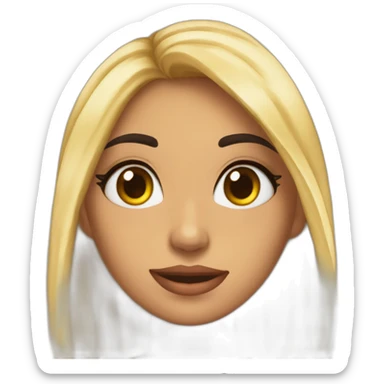 Chica morena piercing nariz aro saludando sticker