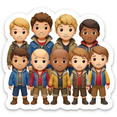 The Goonies group of kids, adventure movie characters sticker