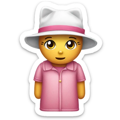 Hello kitty wearing a hat sticker