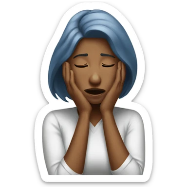 Woman stressed out sticker