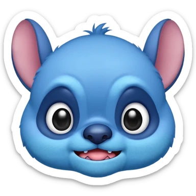 stitch emoji with side eye expression sticker