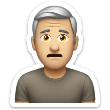 man stressed sticker