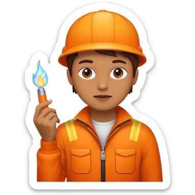 lighter orange. full body.  sticker