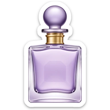 Perfume Bottle in square shape – Soft Lilac, the width and height of perfume bottle must be equal in size sticker