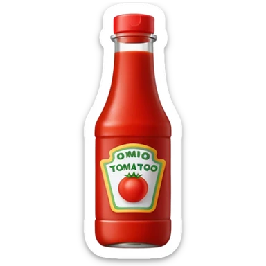 bottle tomato ketchup sticker