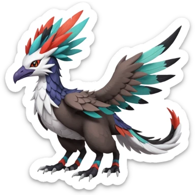 Silvally-Nargacuga-Trico-Noivern-fusion-animal-hybrid-creature, full body sticker