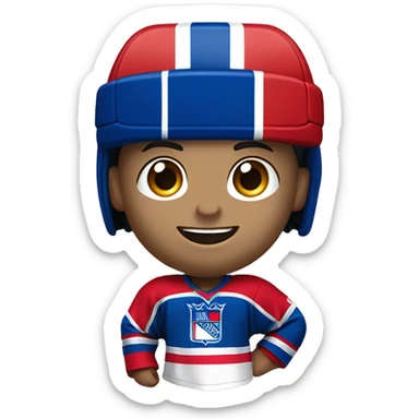 New York rangers hockey jersey sticker
