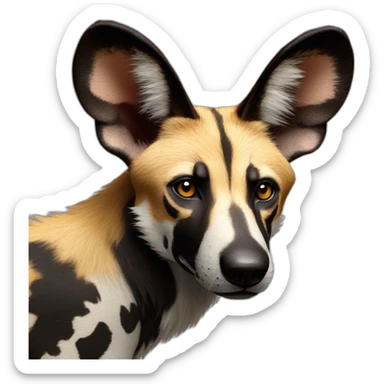 African wild dog sticker