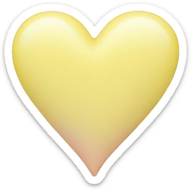 pastel yellow heart sticker