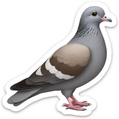 Pigeon dove brown stripes with a heart marking sticker