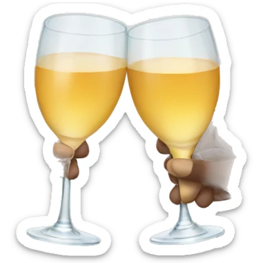 a group of friends toasting sticker