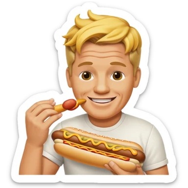 gordon ramsay eat hotdog sticker
