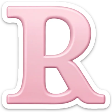 Pink romantic alphabet letter sticker