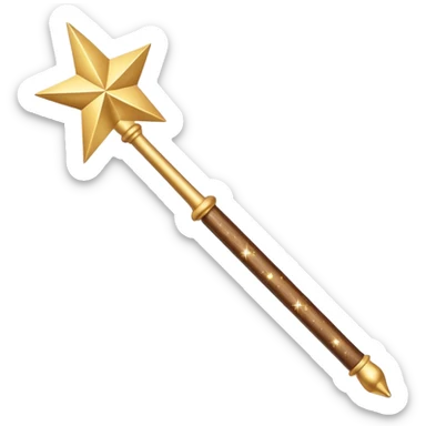 modern magic wand creating perfect schedule with sparkles, 3D elegant style, golden glow, clean aesthetic sticker