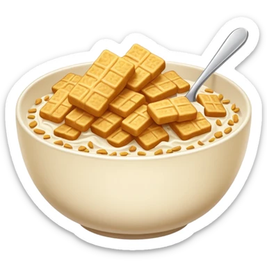 bowl of shredded wheat cereal sticker