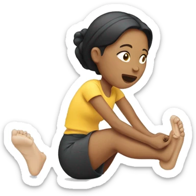 Lady tapping her foot on the ground  sticker