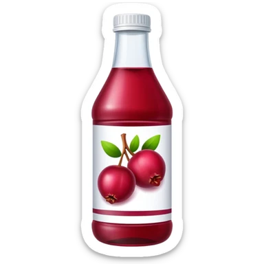 Bottle cranberry juice sticker