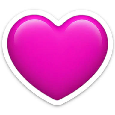 magenta heart sticker