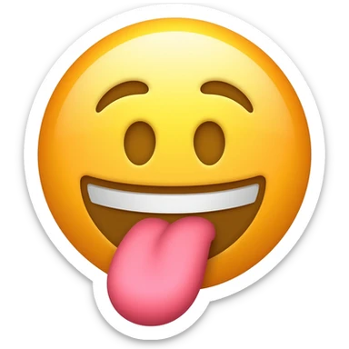 tongue emoji with a split tongue sticker