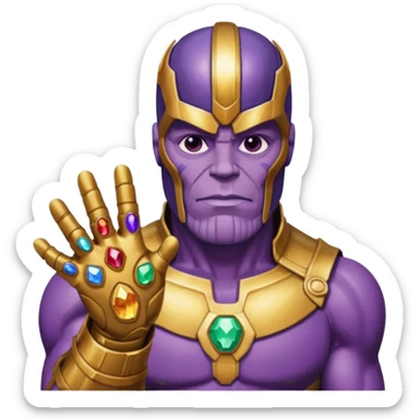 luva do poder manopla thanos vingadores sticker