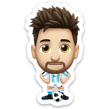 Lionel messi with worldcup sticker