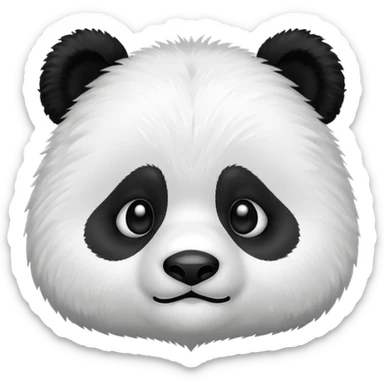 A cute panda emoji sighing sticker
