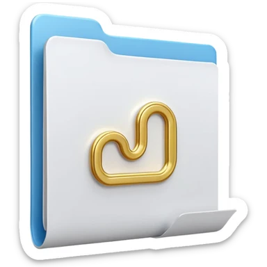 paper file document icon with a paperclip sticker
