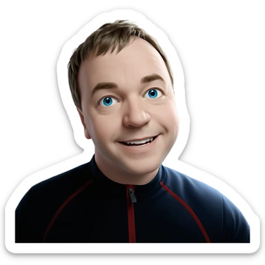 smiling boy with blue eyes sticker