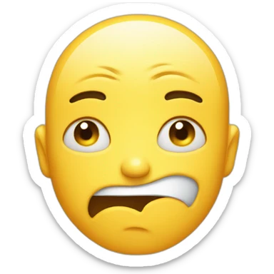 un visage triste mais souriant sticker