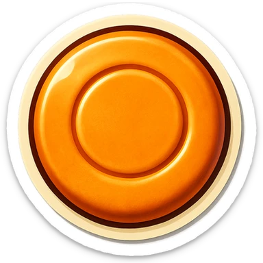 dalgona candy with circle shape, inspired by Squid Game, retro stickers style sticker