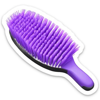 light purple hair brush sticker