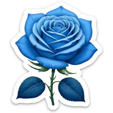 Mavi gül sticker