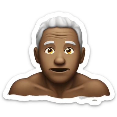 a nasty man inside a mud bath sticker