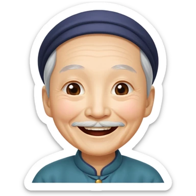 old chinese showing Joy - feeling of great happiness and pleasure sticker