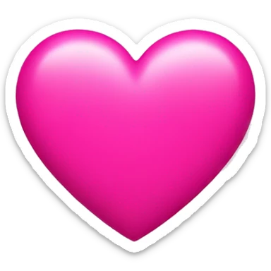 A bright pink heart  sticker