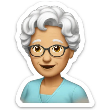 Mamie contente sticker