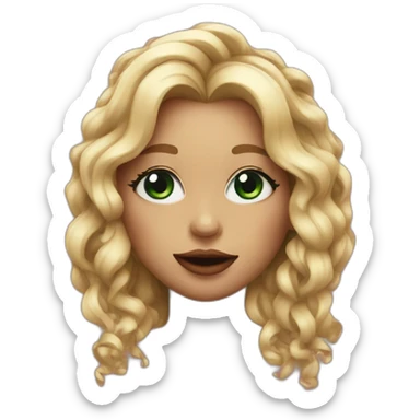 A beautiful girl with blonde hair with a festive pipe in her mouth sticker