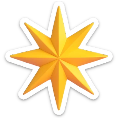 eight-pointed star sticker
