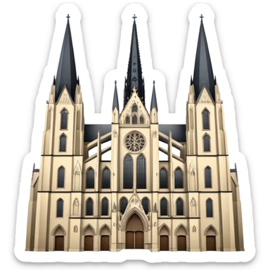 Kölner Dom detailed gothic architecture no border sticker