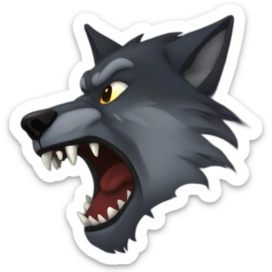 Evil werewolf howling sticker