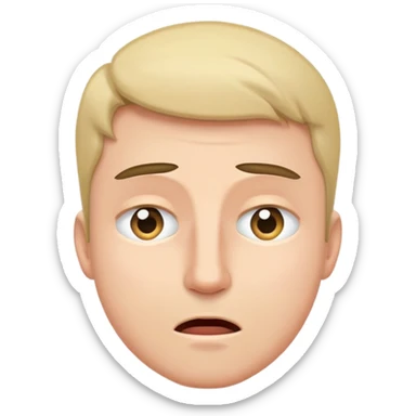 man opening eyes wide like he surprised  sticker