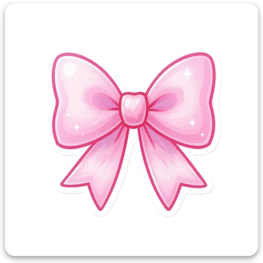 sakura bow, cute and shiny, with a gradient effect, no background sticker