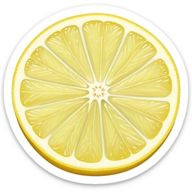 pastel yellow lemon slice sticker