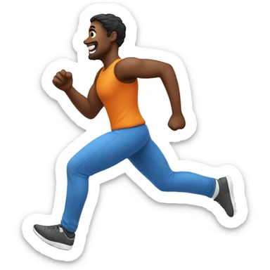 Man jogging in place sticker