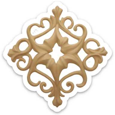 beige ornament sticker