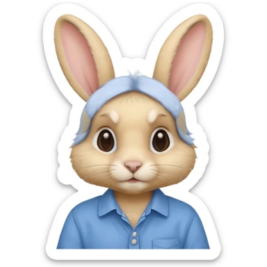 blonde rabbit with shirt sticker