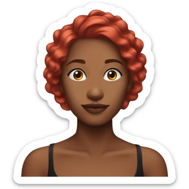 New Year’s Eve Naomi red hair sticker