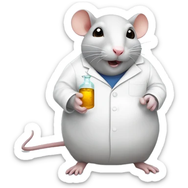 fat chemistry rat sticker