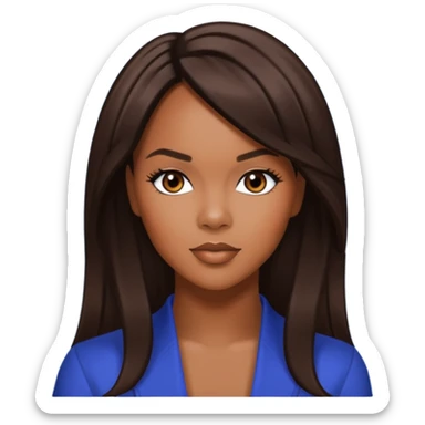 LeToya Luckett from Destiny's Child with long dark brown hair sticker