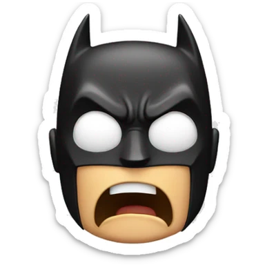 batman shocked with hands on face sticker